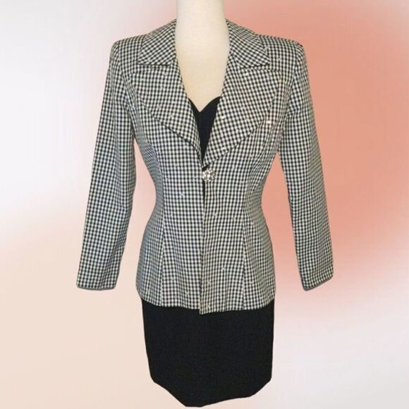 Karen Lawrence by Matthew Vintage Two Piece Embellished Jacket and Dress Size 4 - Picture 2 of 13